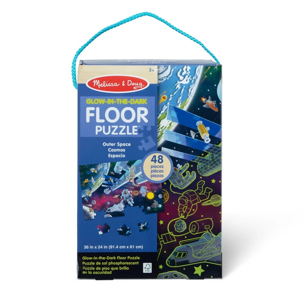Melissa & Doug Glow In The Dark Outer Space 48 Piece Floor Puzzle--